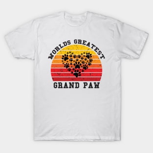 Grandpaw Worlds Greatest Grand Paw Funny Dogs Tee T-Shirt